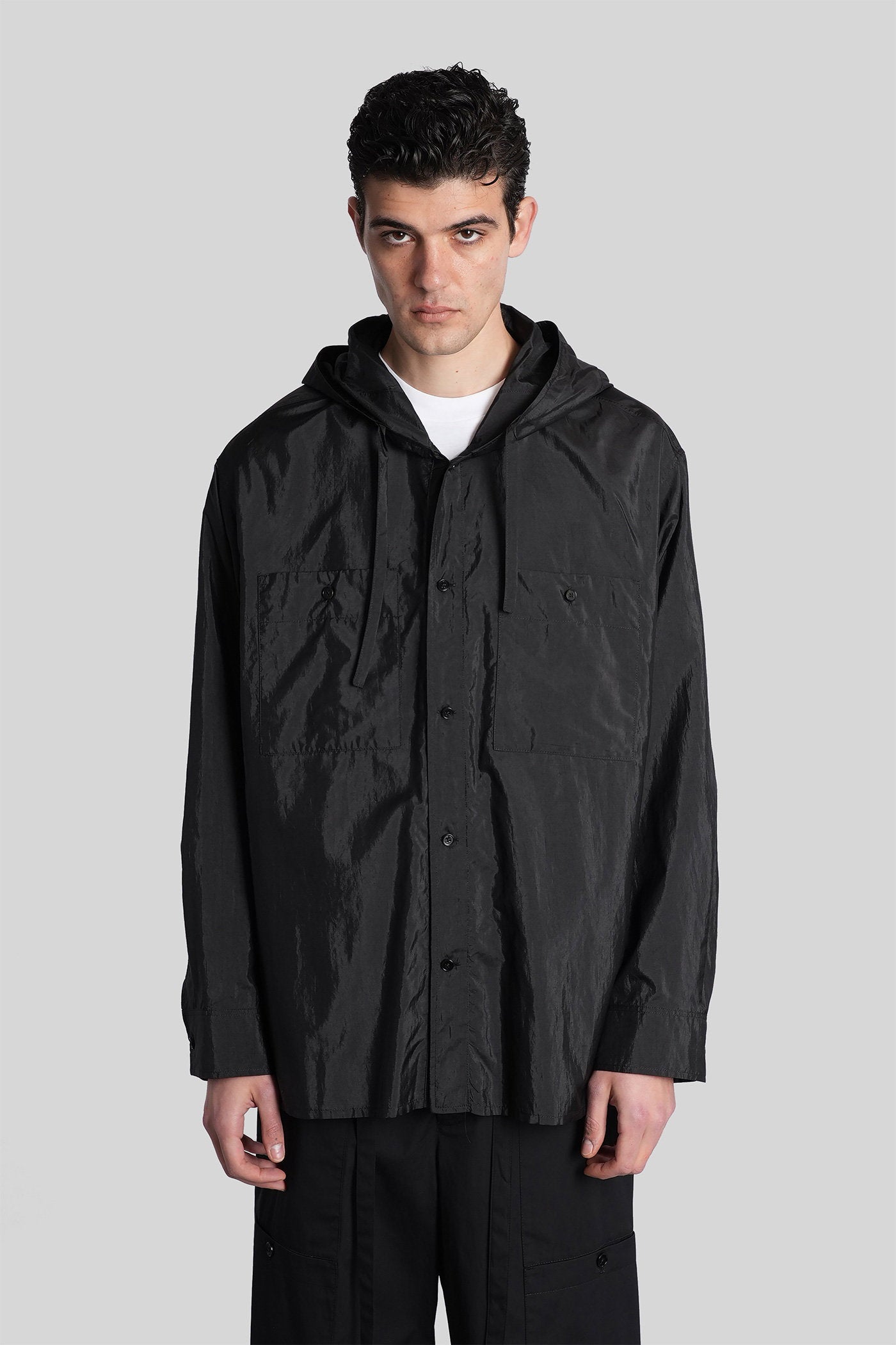 Shirt Black Polyamide Abbigliamento
