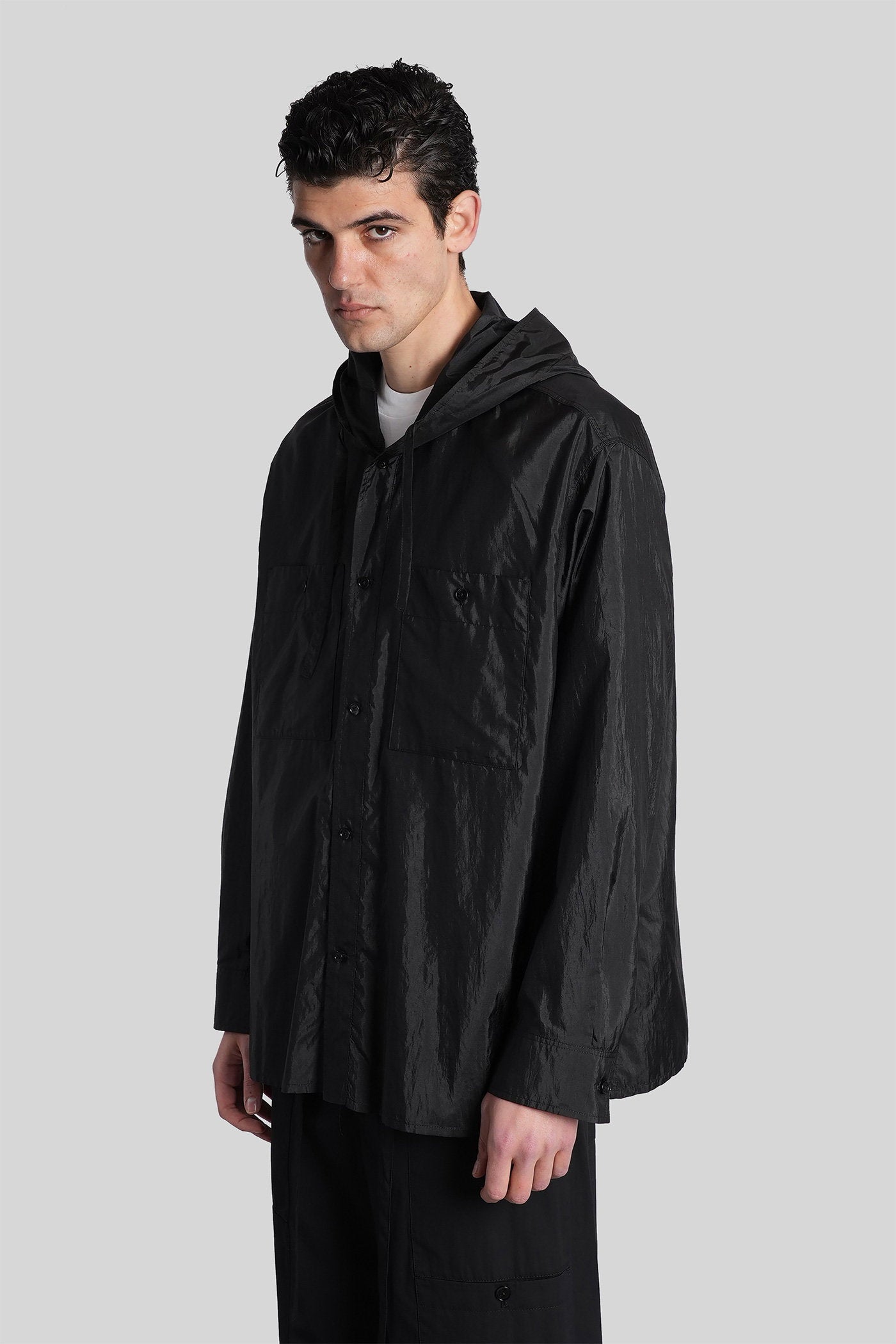 Shirt Black Polyamide Abbigliamento