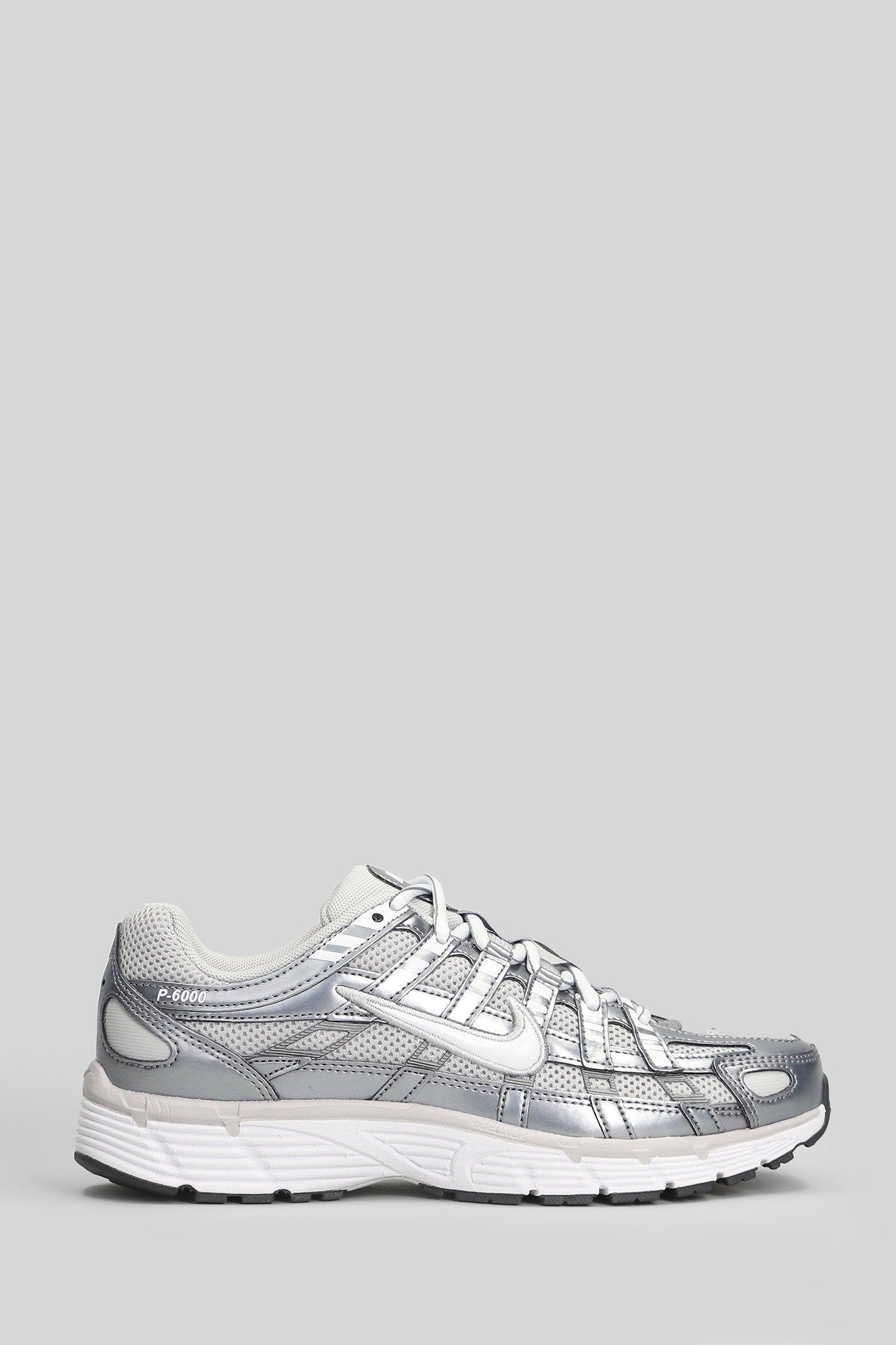 P-6000 Sneakers in silver leather and fabric Scarpe