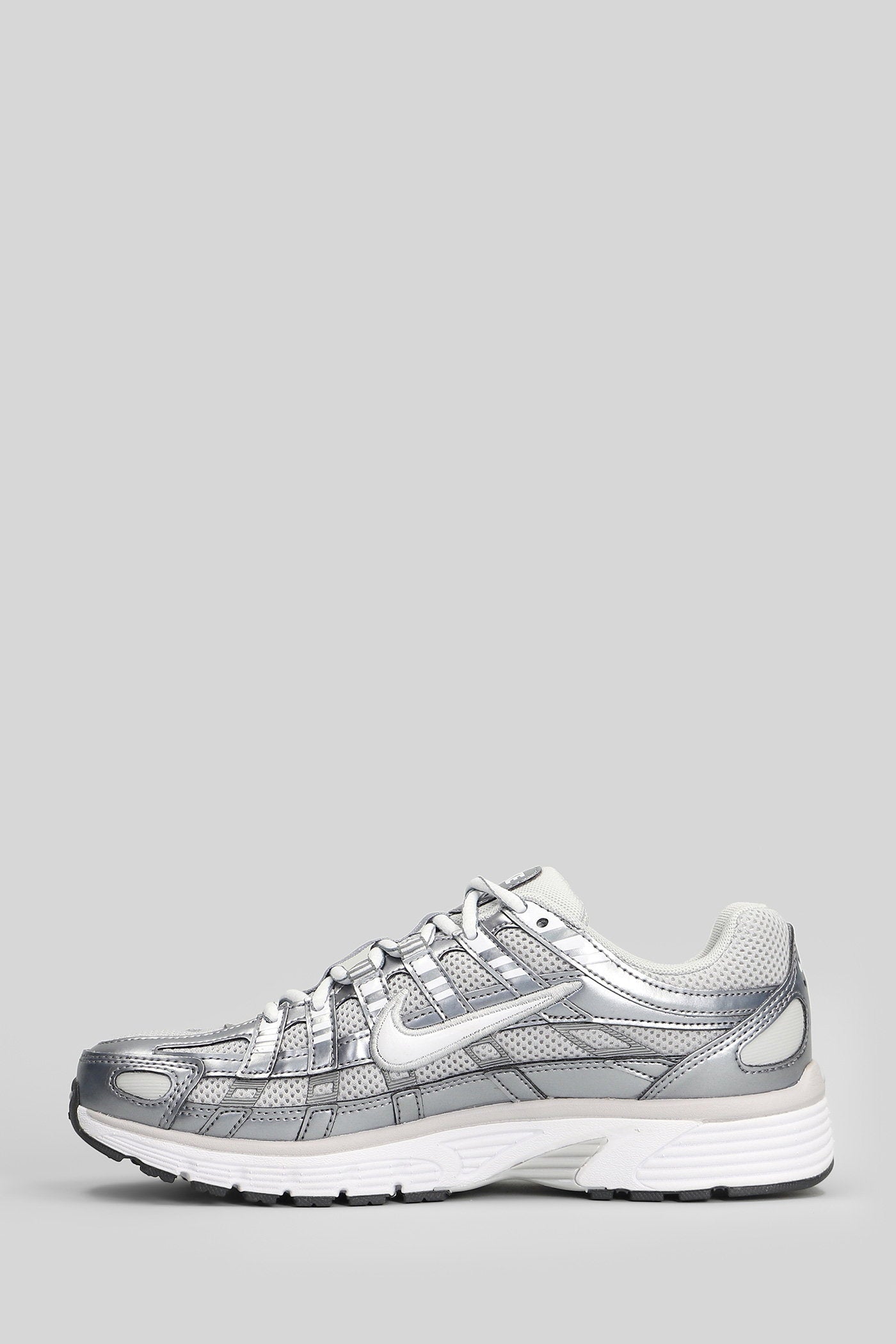 P-6000 Sneakers in silver leather and fabric Scarpe