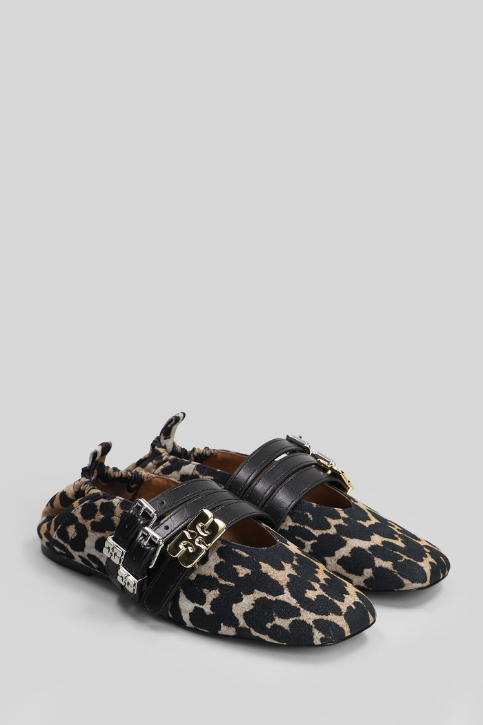 Ballet flats in Animalier cotton Scarpe