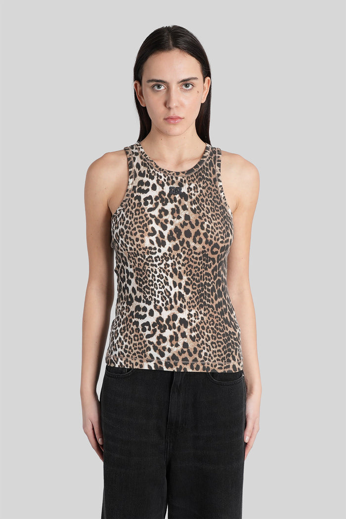 tank Top in Animalier cotton Abbigliamento