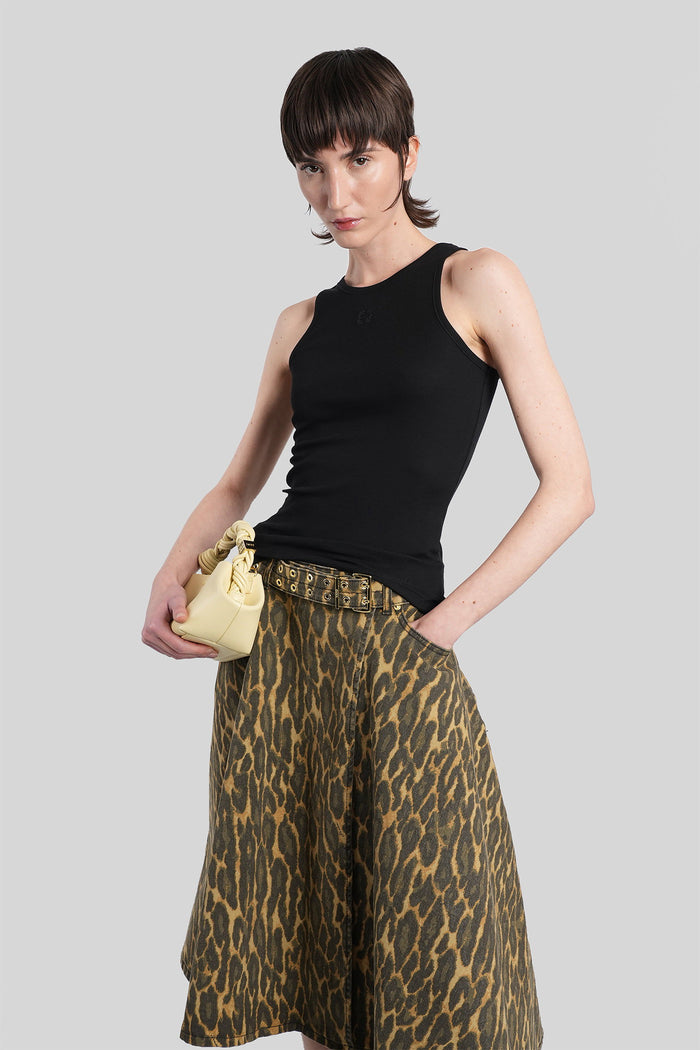 tank Top in black cotton Abbigliamento