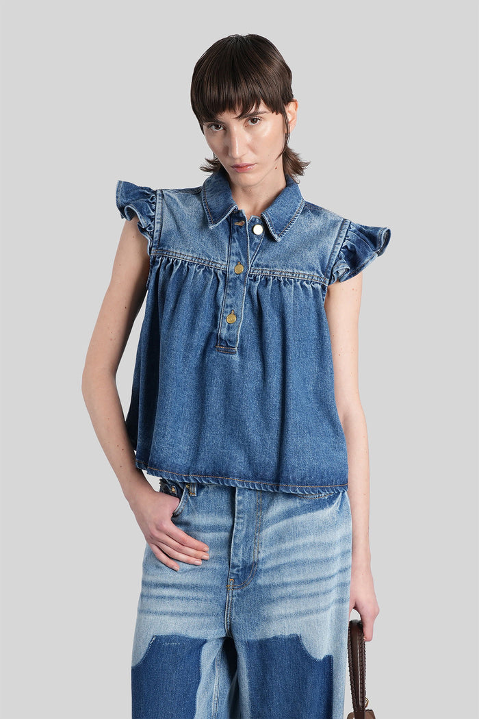 Topwear Blue Wool And Polyester Abbigliamento