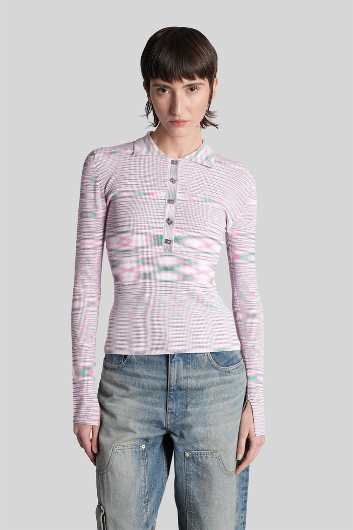Polo in rose-pink viscose Abbigliamento