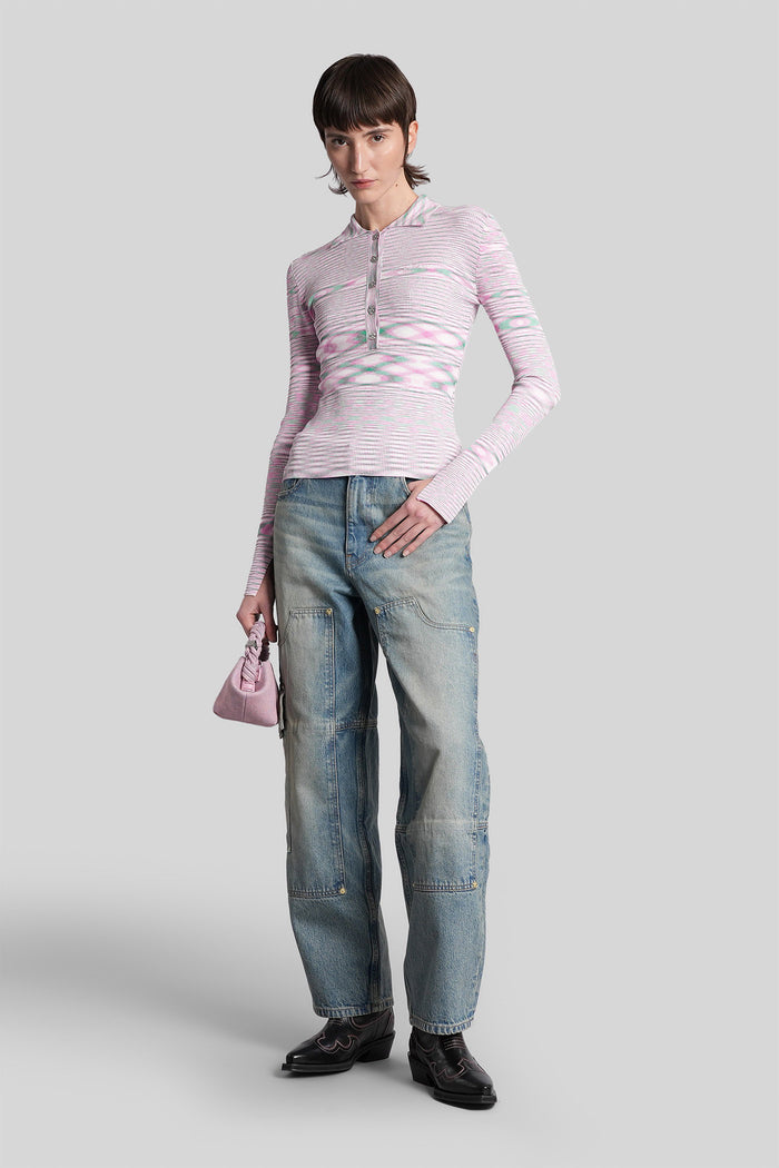 Polo in rose-pink viscose Abbigliamento