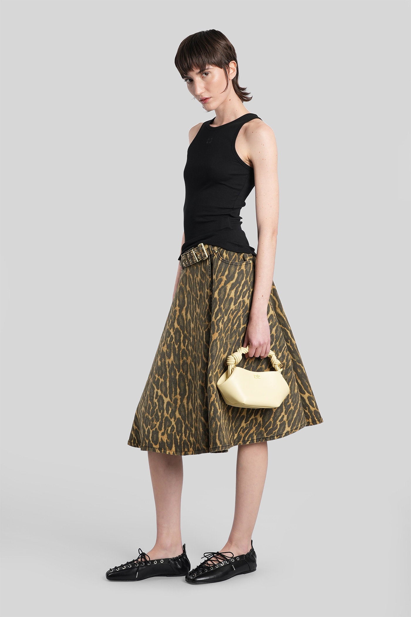 Skirt Khaki Cotton Abbigliamento