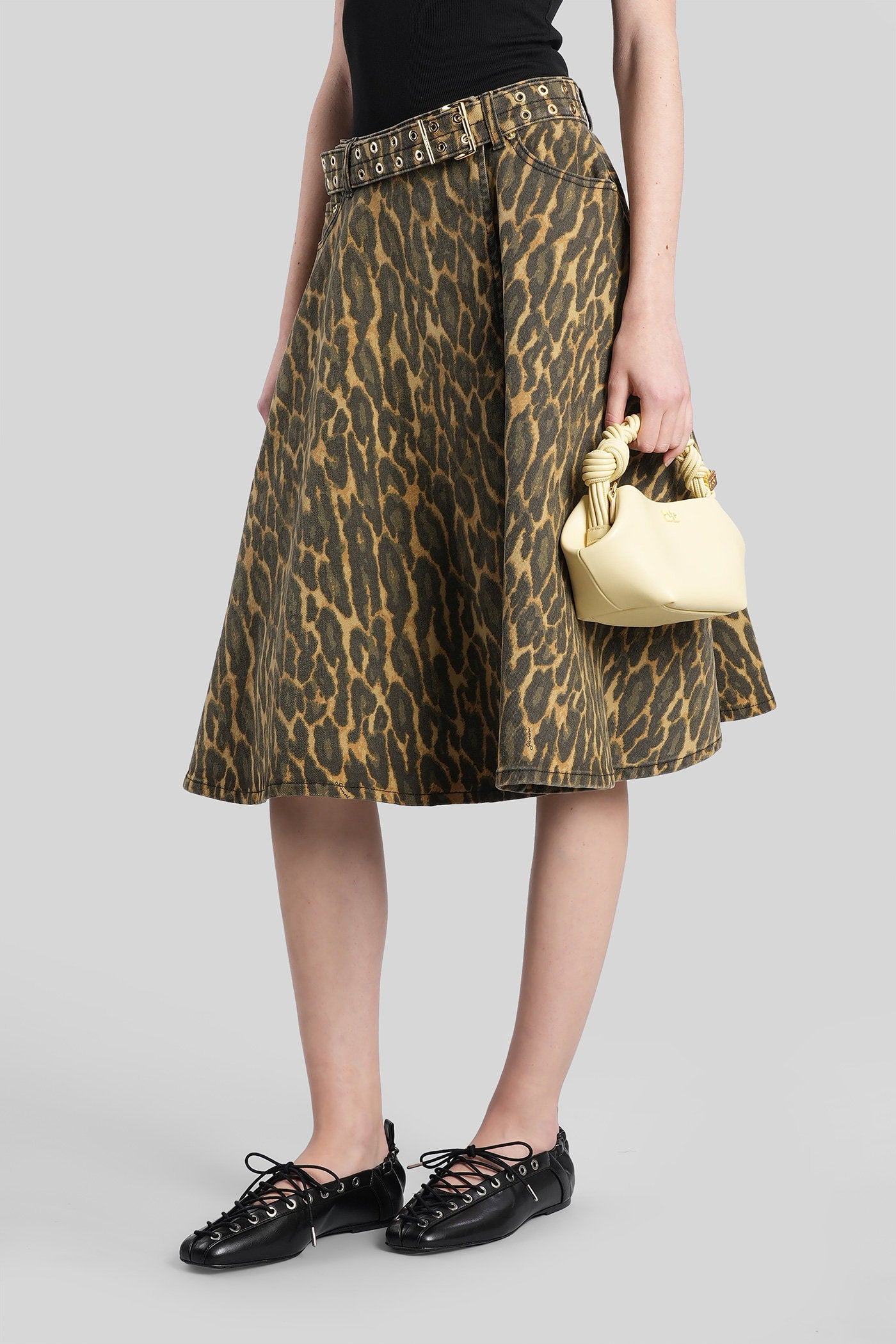 Skirt Khaki Cotton Abbigliamento