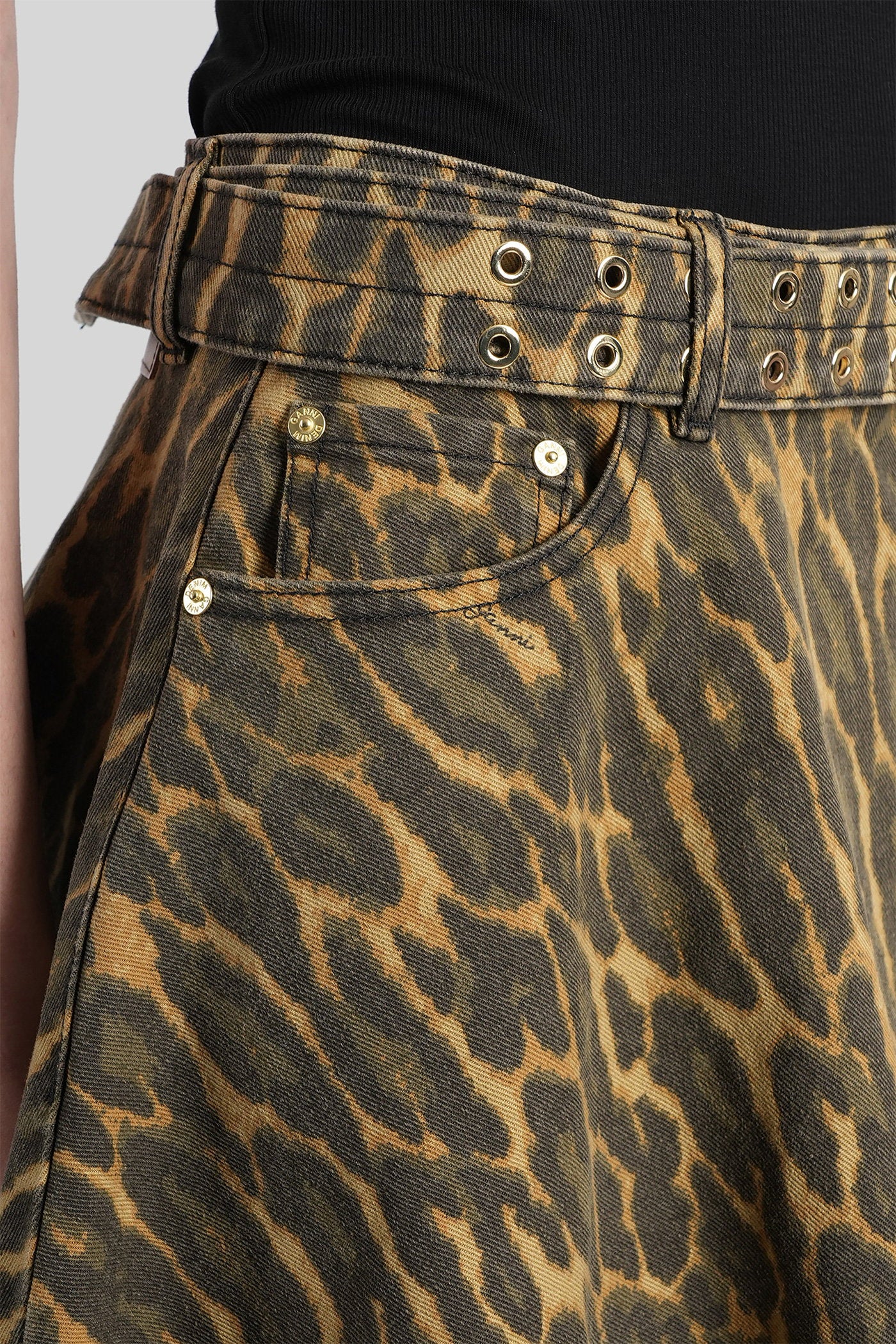 Skirt Khaki Cotton Abbigliamento