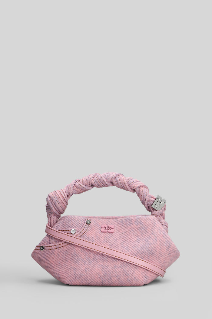 Bou Mini Denim Shoulder Bag Rose-Pink Cotton Borse