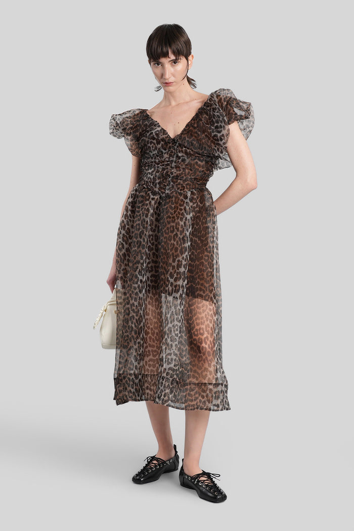 Long Dress Animalier Polyester Abbigliamento