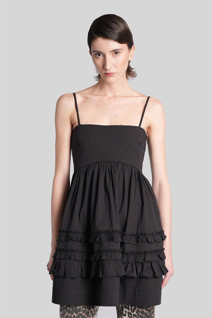 Mini dress in black cotton Abbigliamento