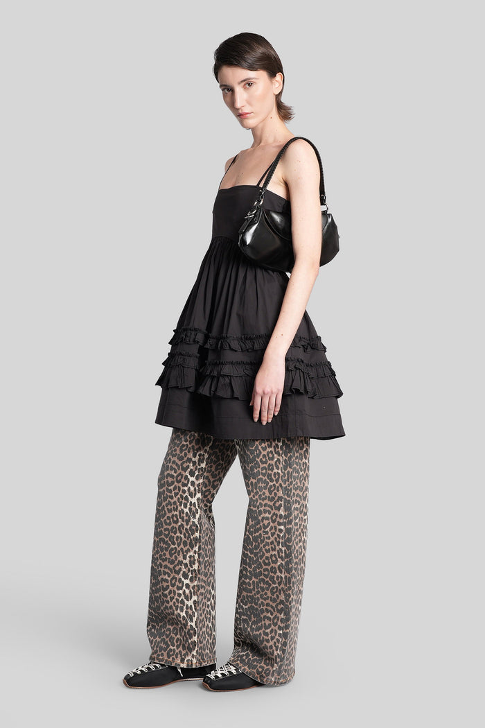 Mini dress in black cotton Abbigliamento