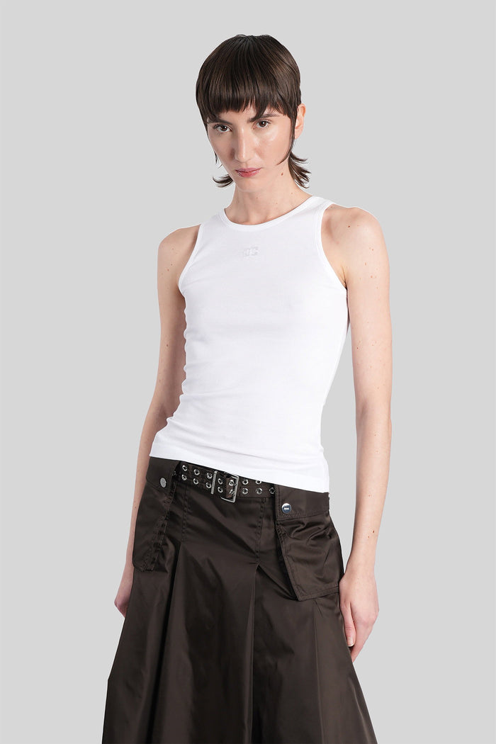 Tank Top White Cotton Abbigliamento