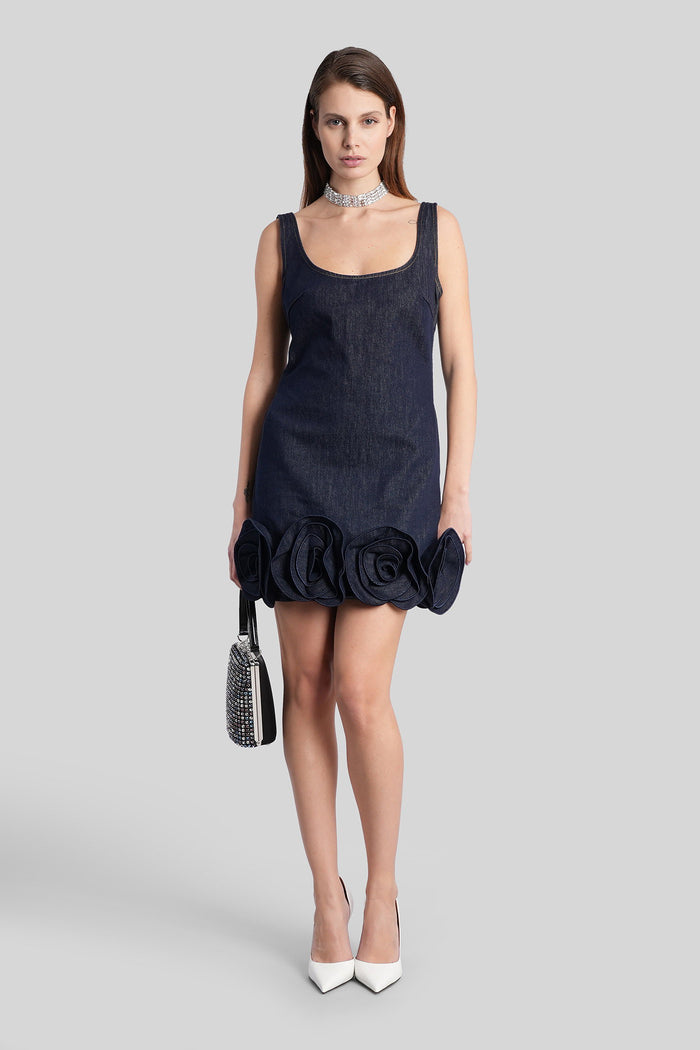 Mini dress in blue cotton Abbigliamento