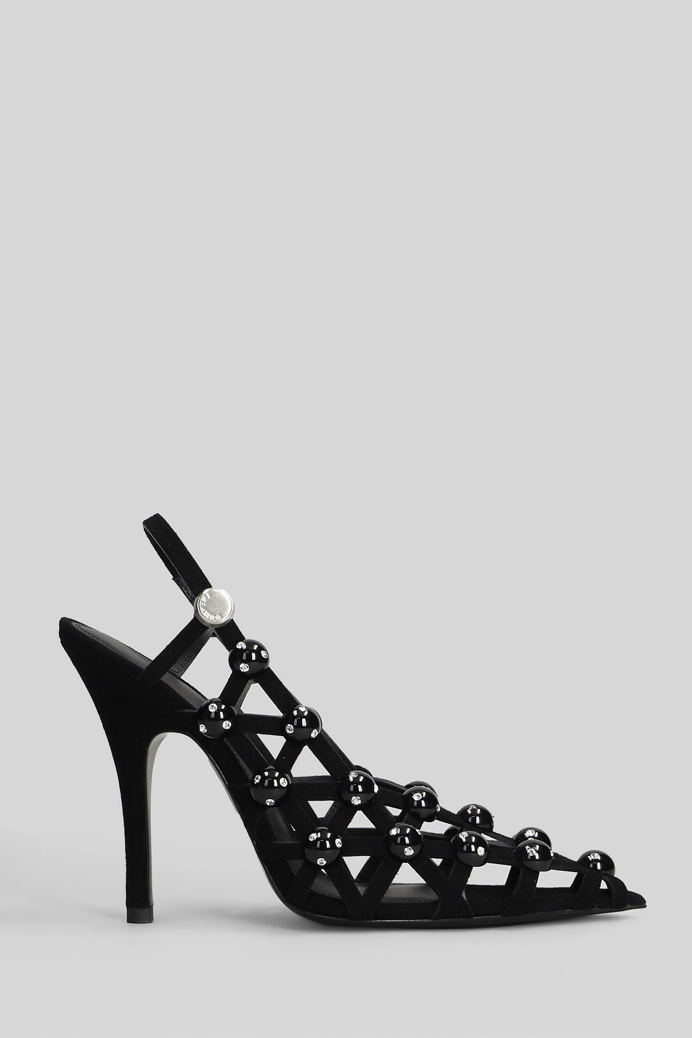 Grid Pumps In Black Suede Scarpe