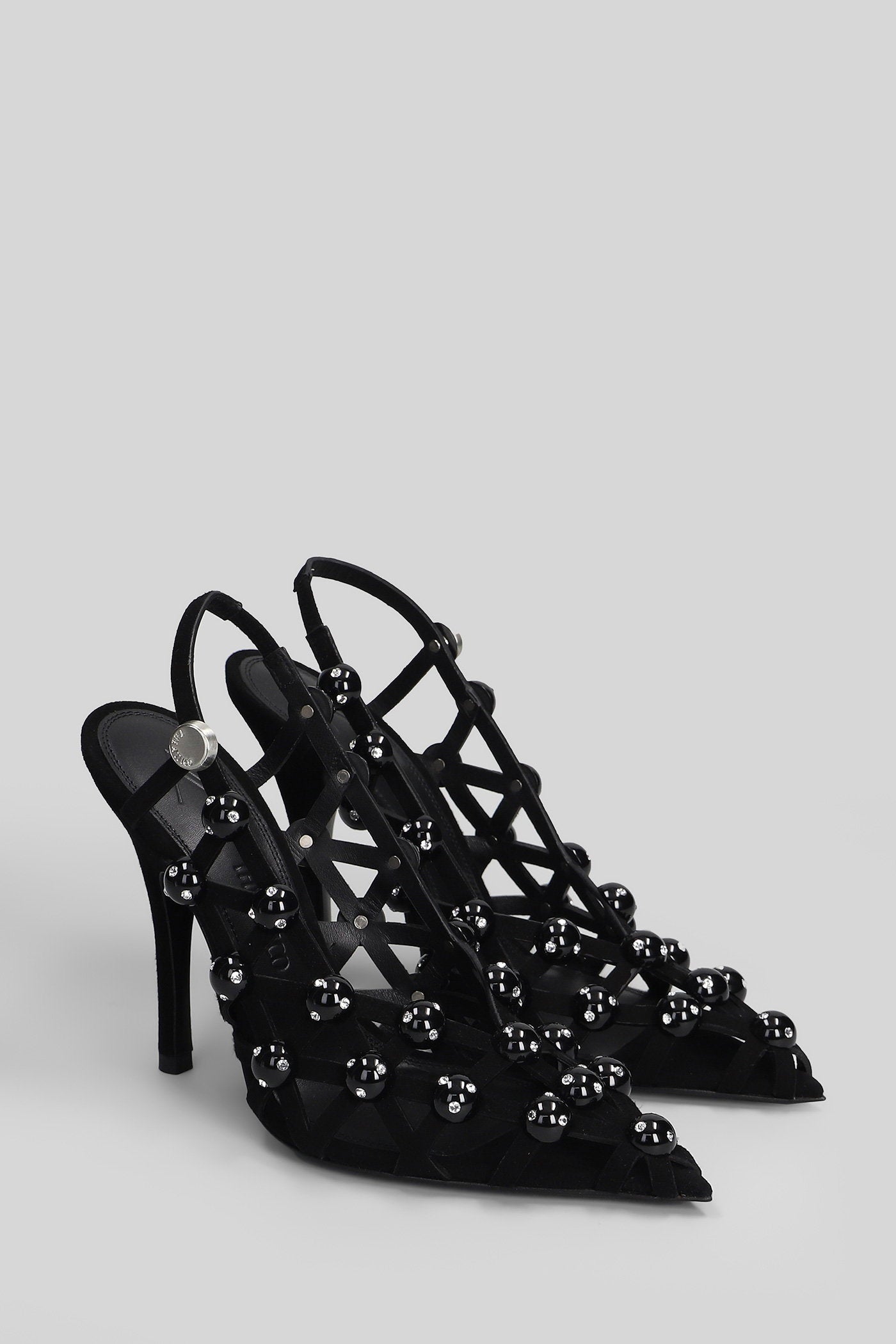 Grid Pumps In Black Suede Scarpe