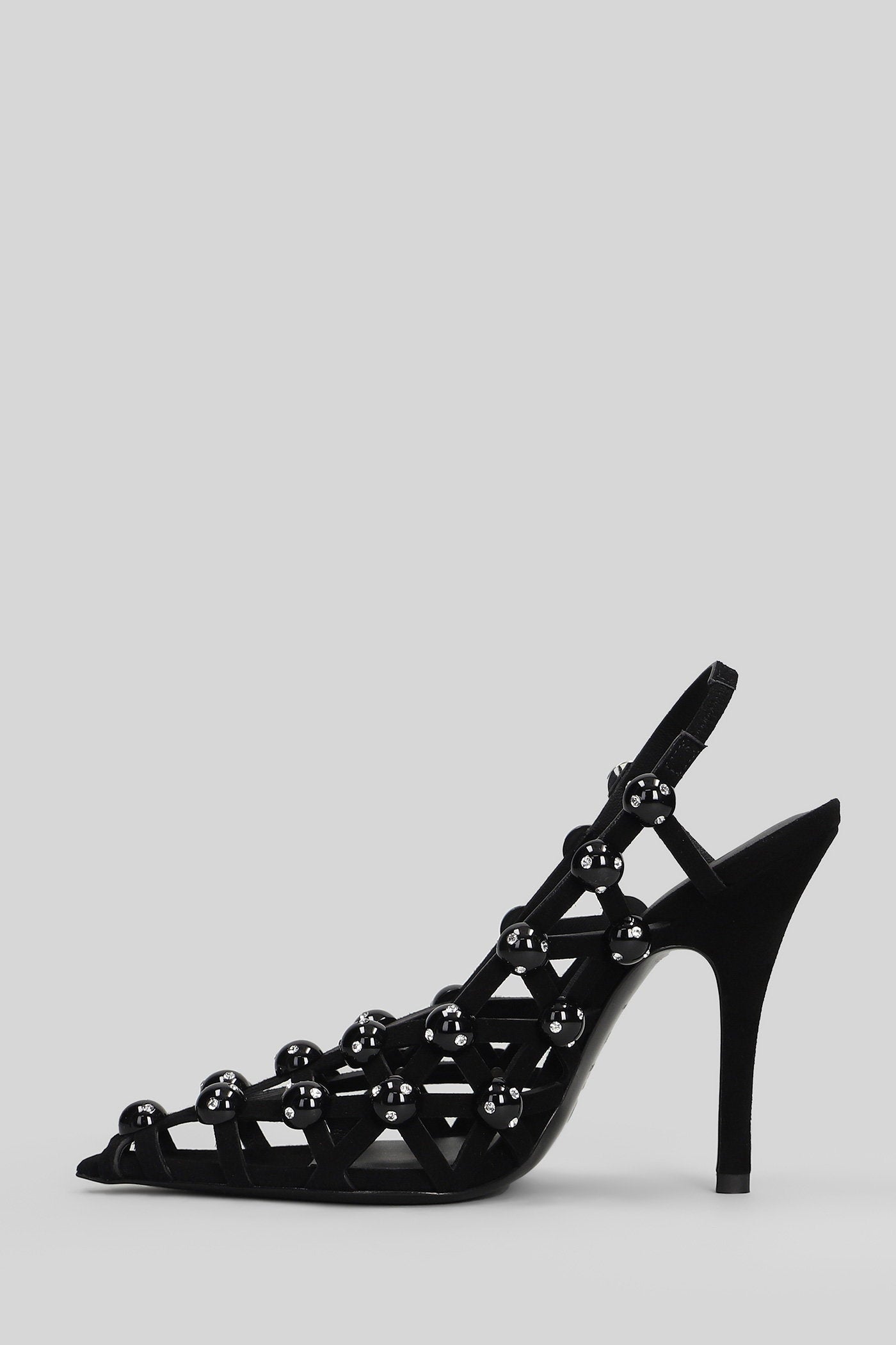 Grid Pumps In Black Suede Scarpe