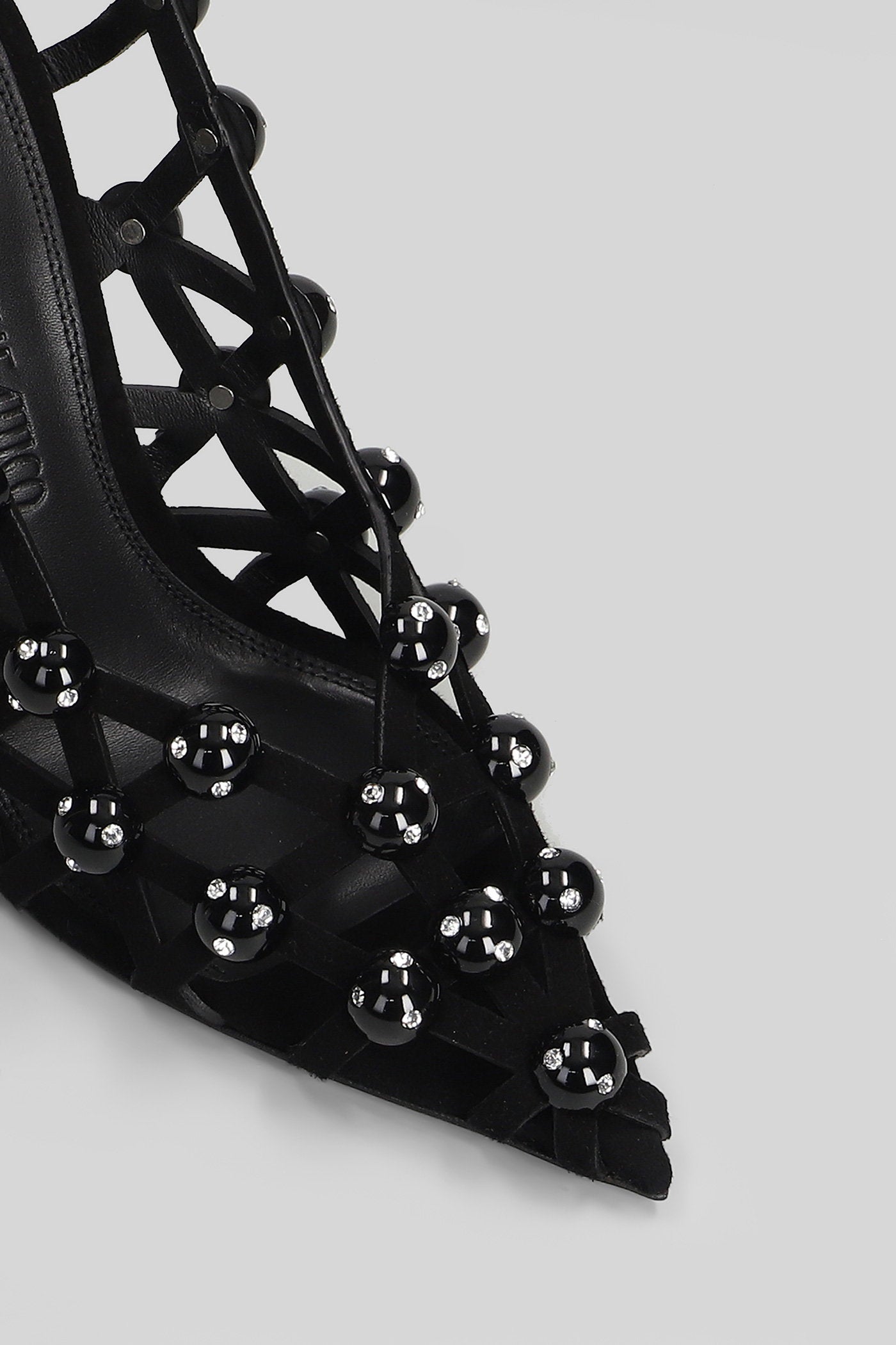 Grid Pumps In Black Suede Scarpe