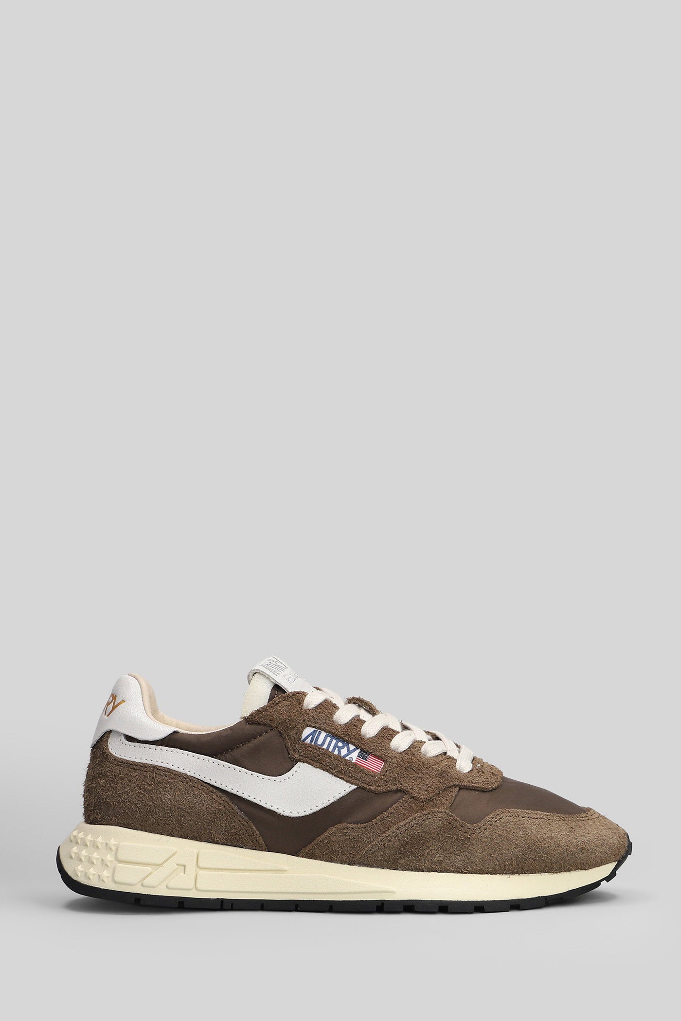 Reelwind Low Sneakers In Brown Suede And Fabric Scarpe