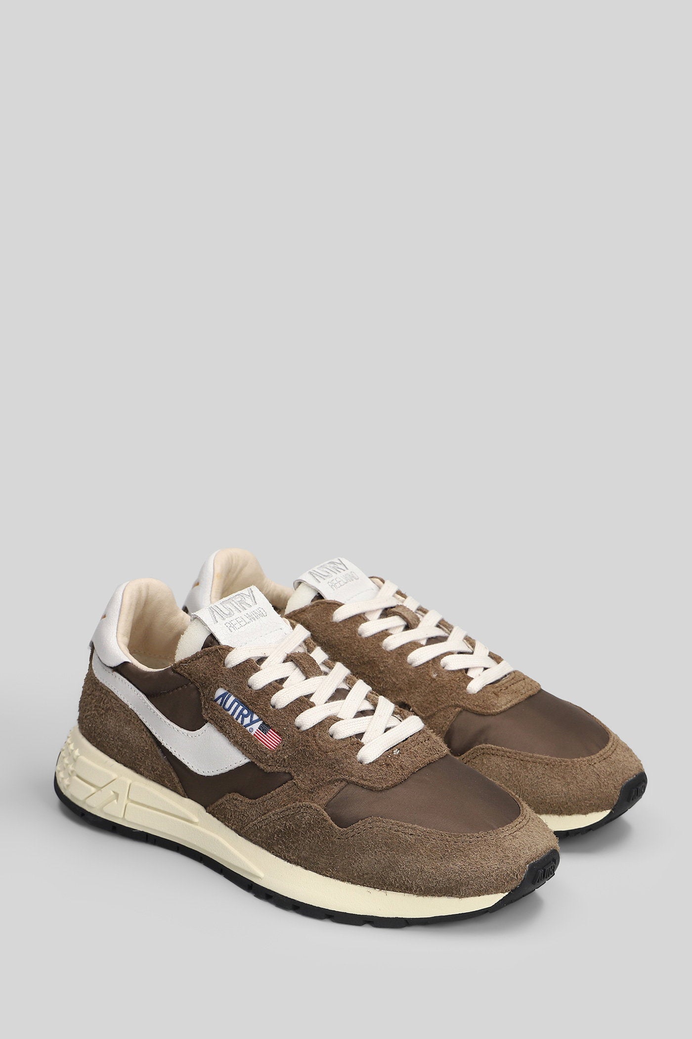 Reelwind Low Sneakers In Brown Suede And Fabric Scarpe