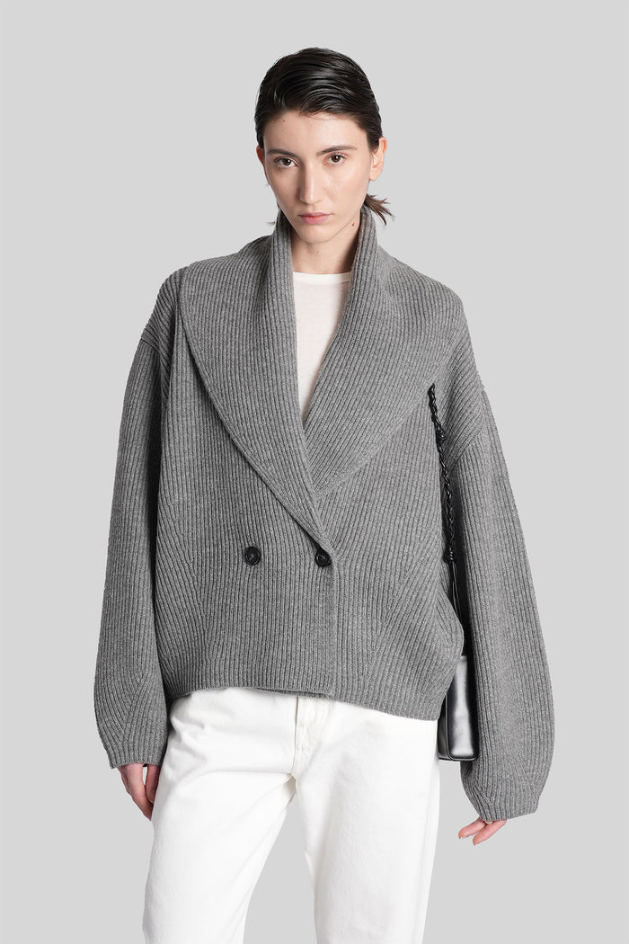 Cardigan in grey wool Abbigliamento