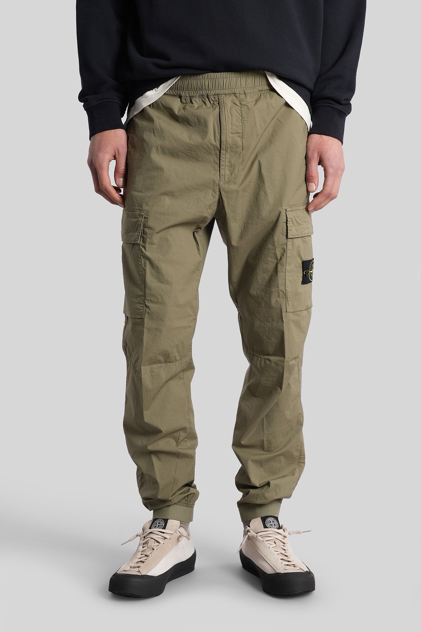 Pants in green cotton Abbigliamento