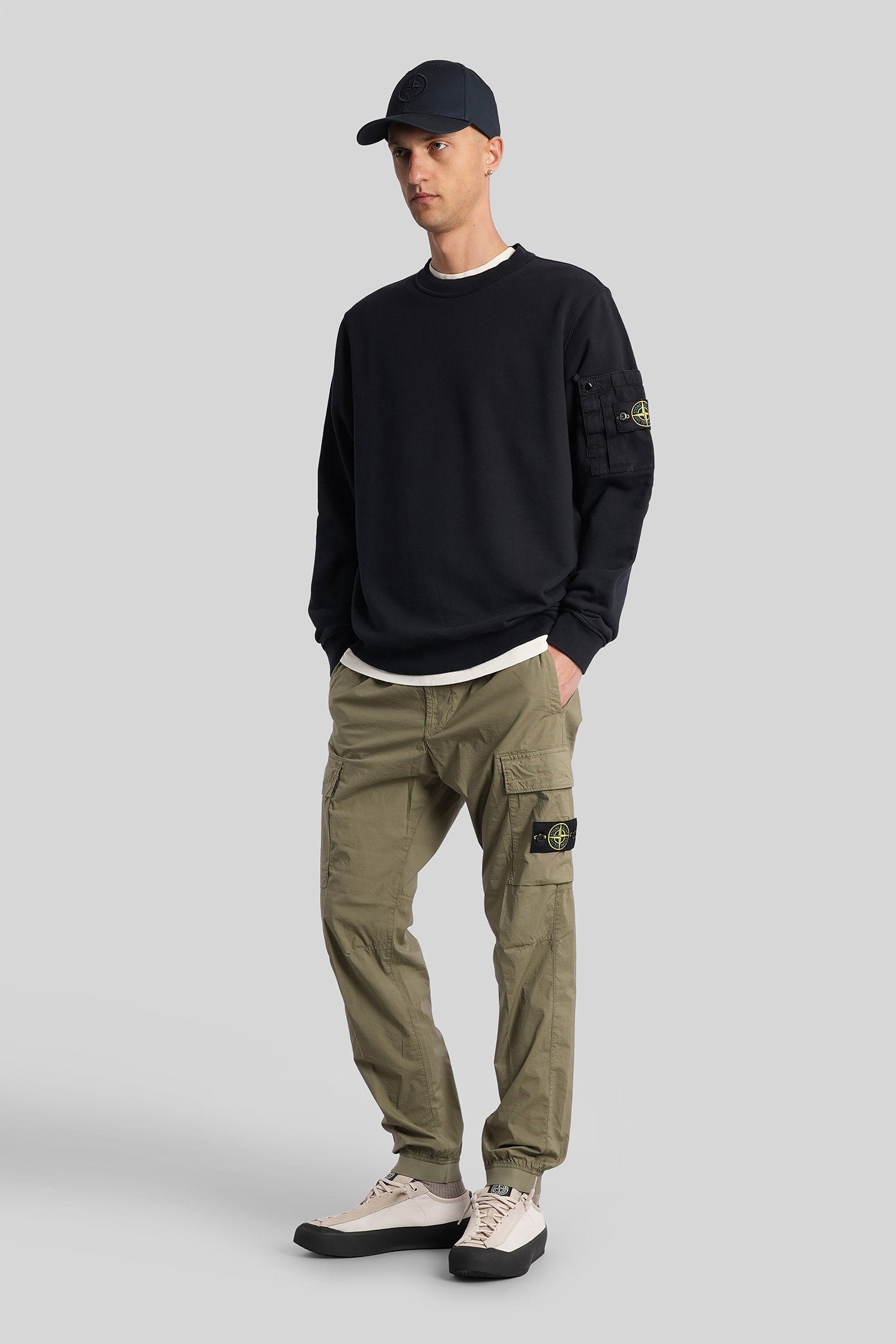 Pants in green cotton Abbigliamento