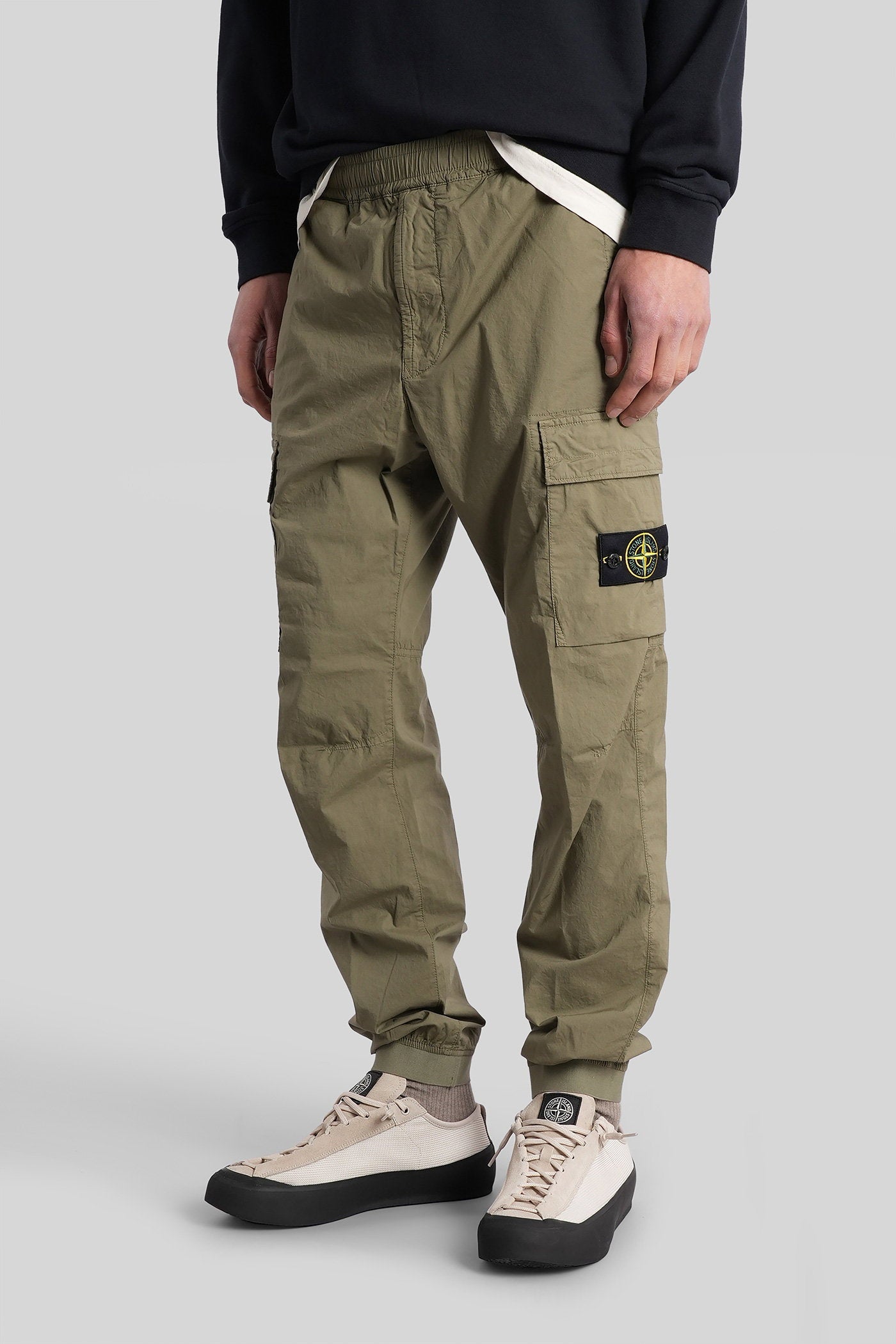 Pants in green cotton Abbigliamento