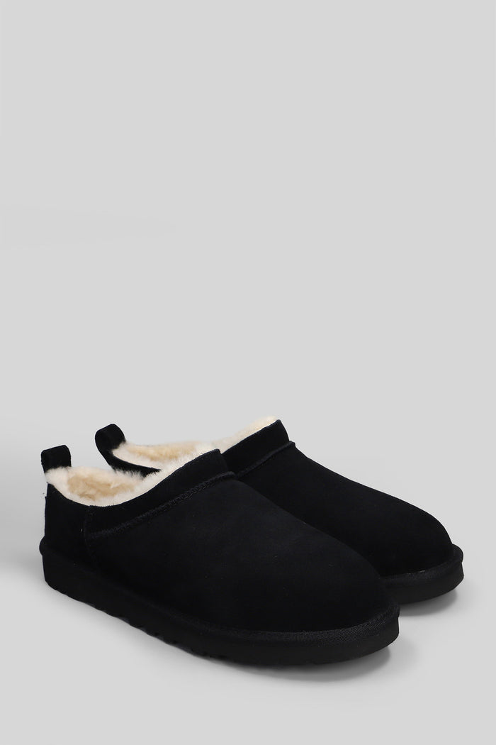 Classic Micro Slipper-Mule in black suede Scarpe