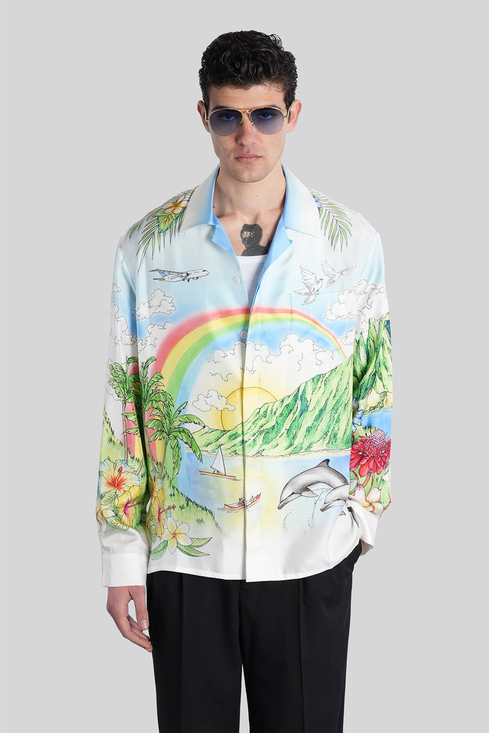 Shirt in multicolor silk Abbigliamento