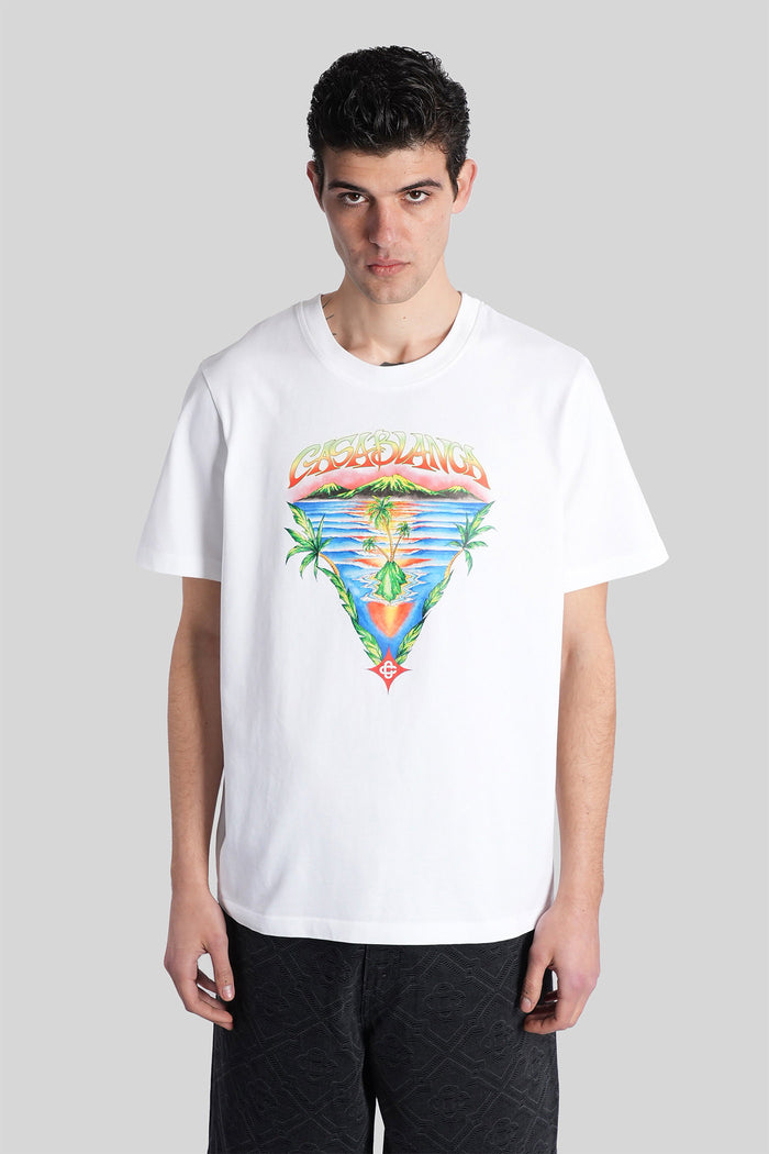 T-Shirt in white cotton Abbigliamento