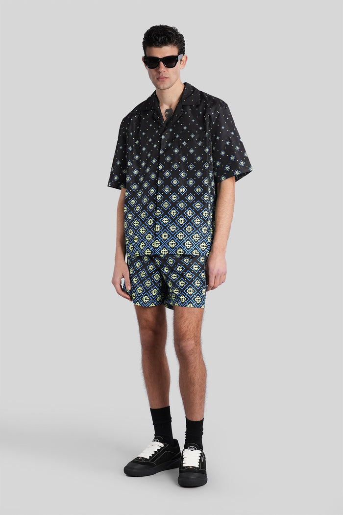Shirt in black polyester Abbigliamento