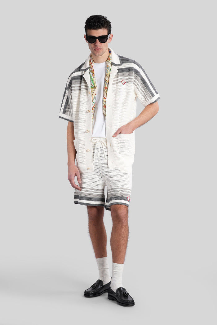 Shirt in white cotton Abbigliamento