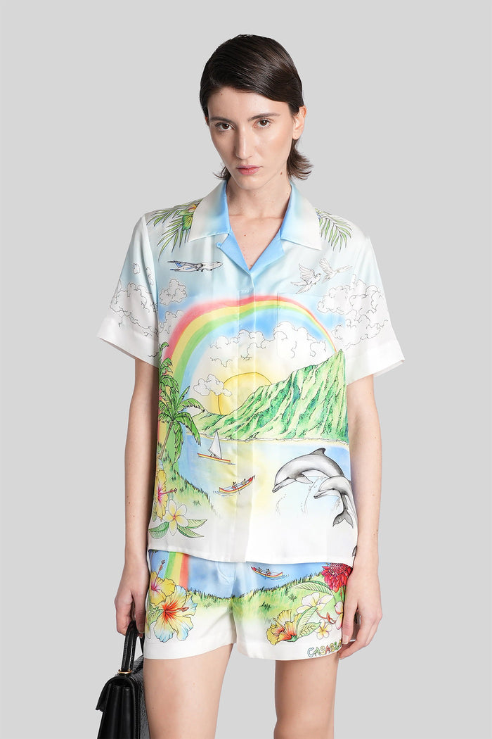 Shirt in multicolor silk Abbigliamento