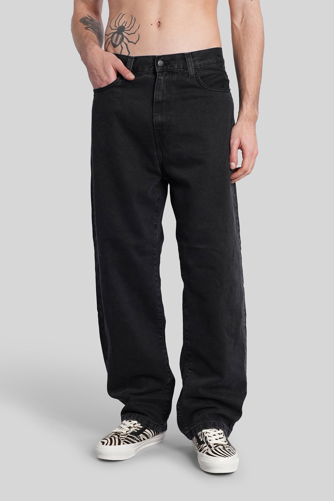 Landon pant Jeans in black denim Abbigliamento
