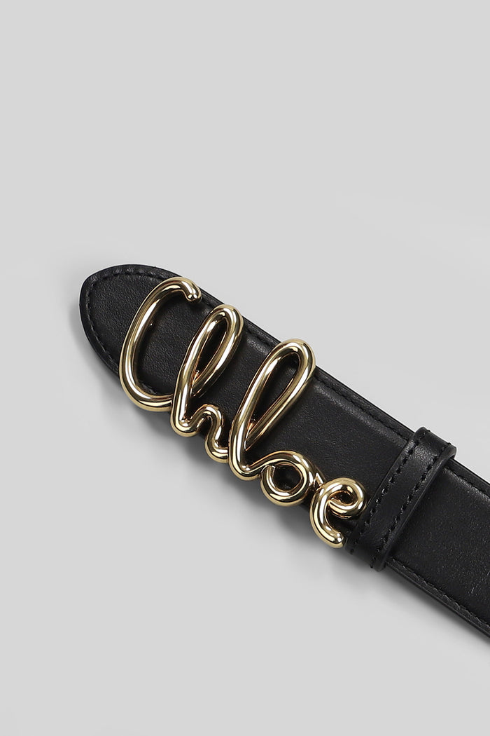 Belts in black leather Accessori