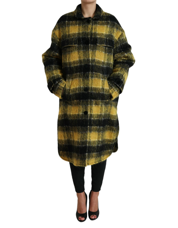 Dolce & Gabbana 27% Angora coat in yellow