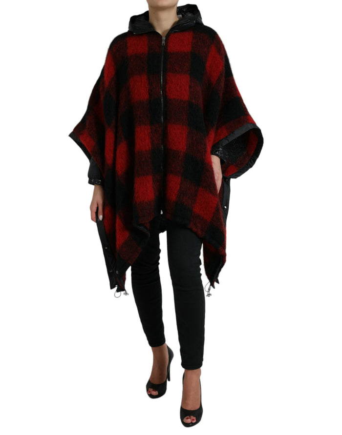 Dolce & Gabbana 30% Polyester Film Fiber cape in red