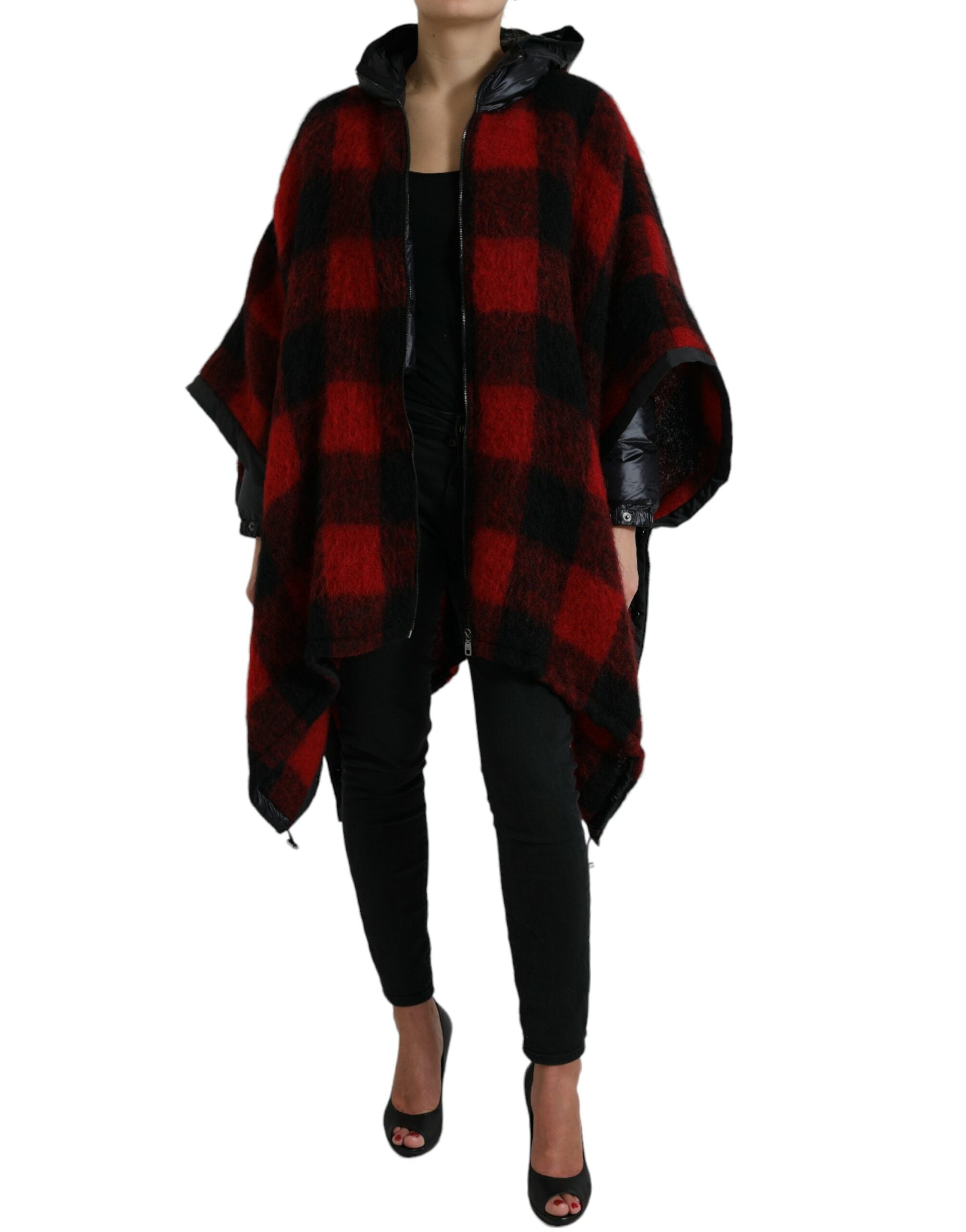Dolce & Gabbana 30% Polyester Film Fiber cape in red — view 7