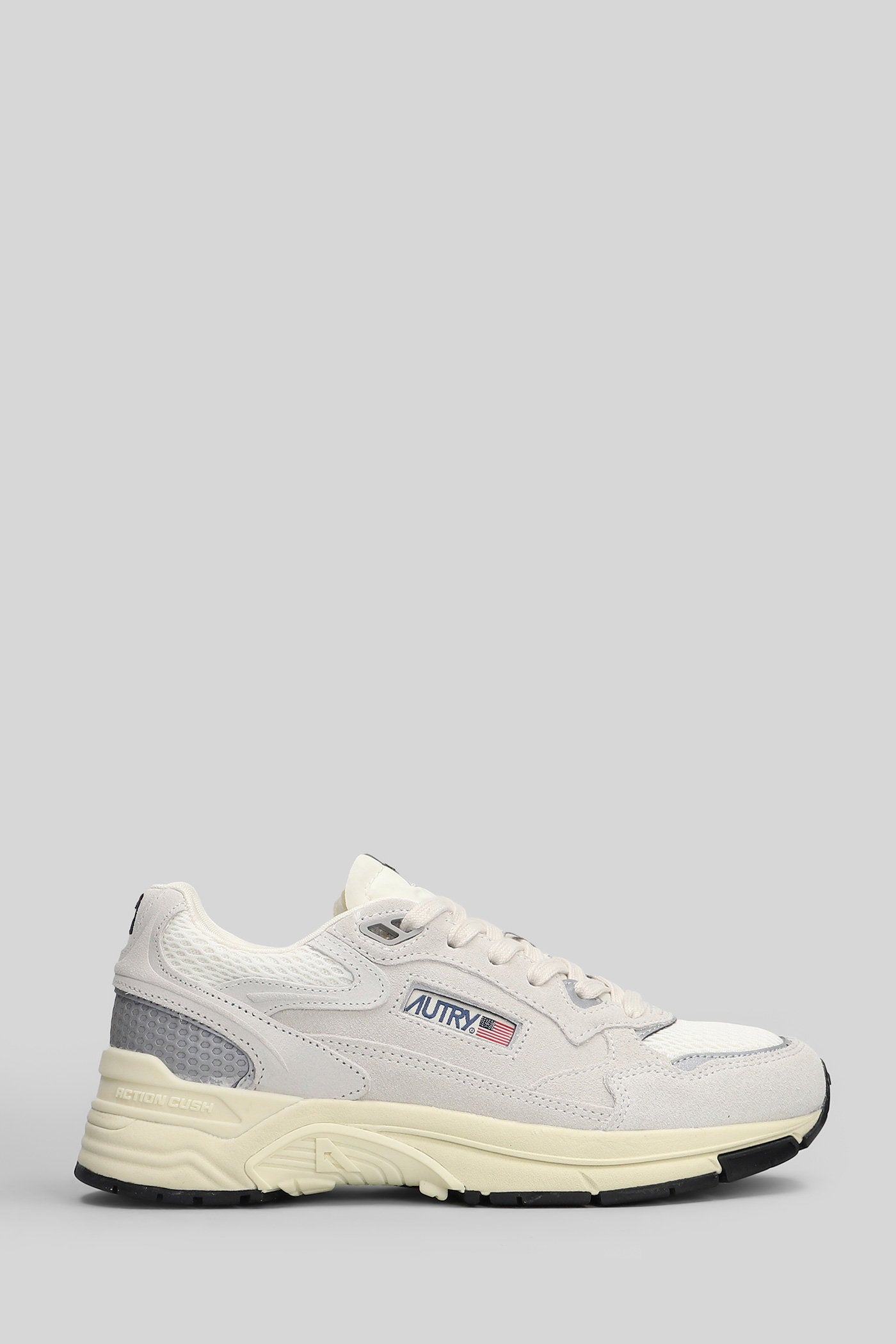Hyperway Low Sneakers in white Suede and fabric Scarpe