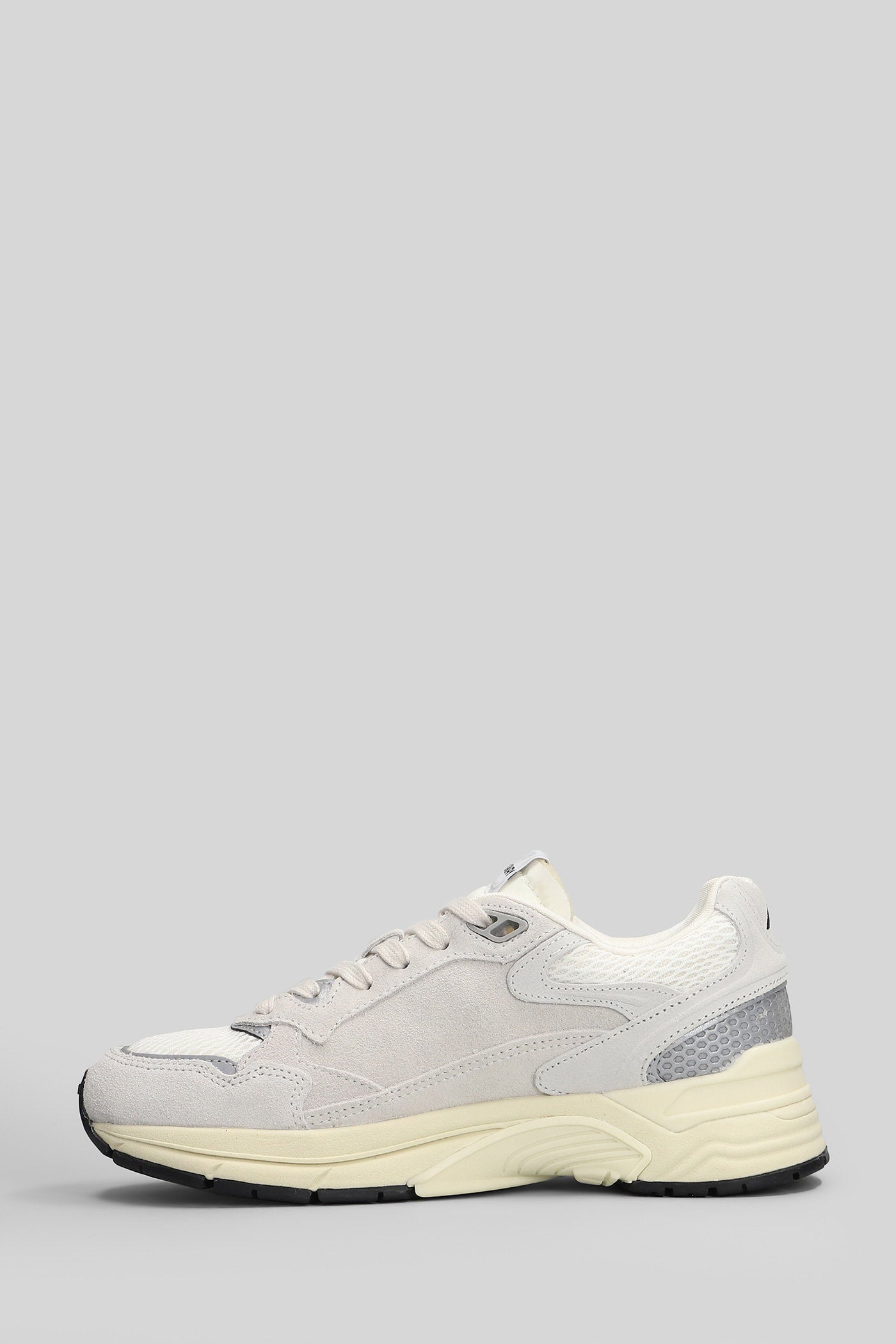 Hyperway Low Sneakers in white Suede and fabric Scarpe