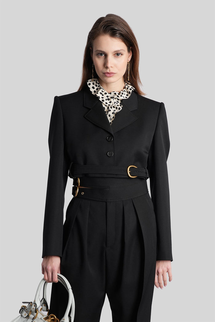 Blazer in black wool Abbigliamento