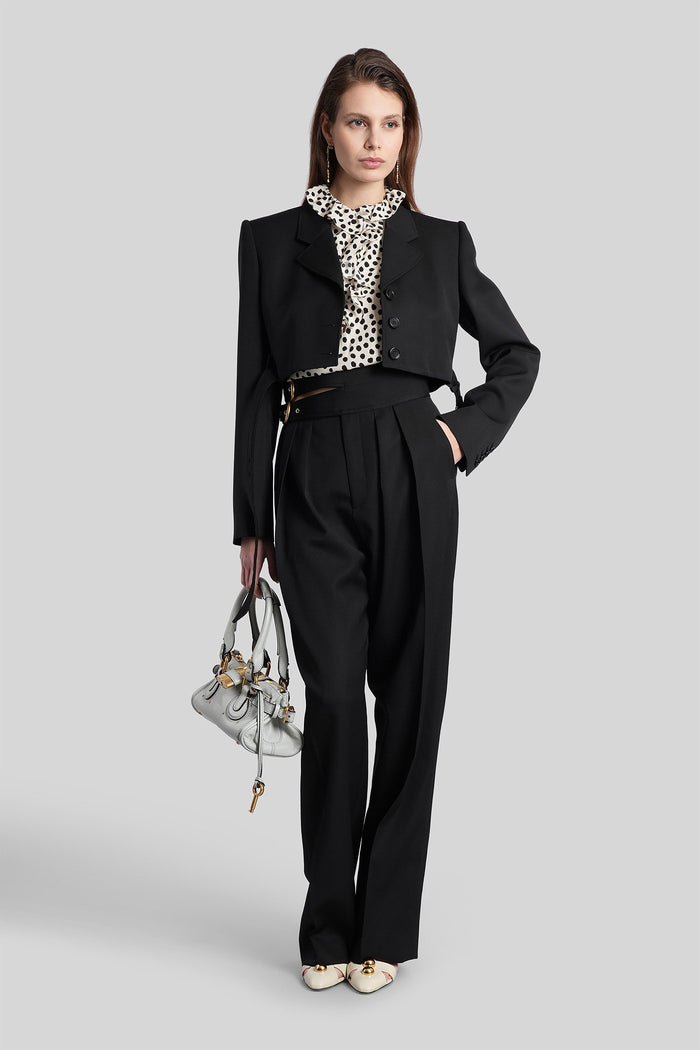 Blazer in black wool Abbigliamento