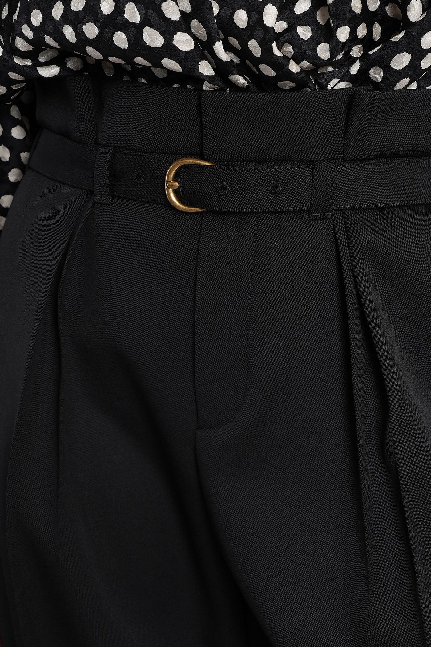 Pants in black wool Abbigliamento