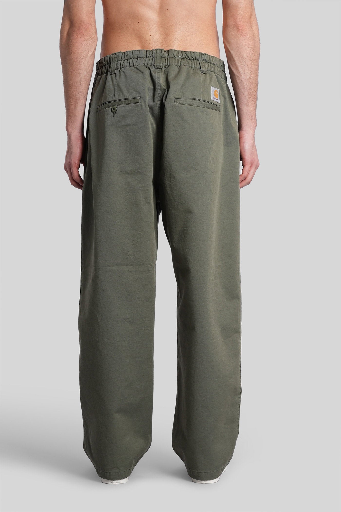Marv pant in green cotton Abbigliamento