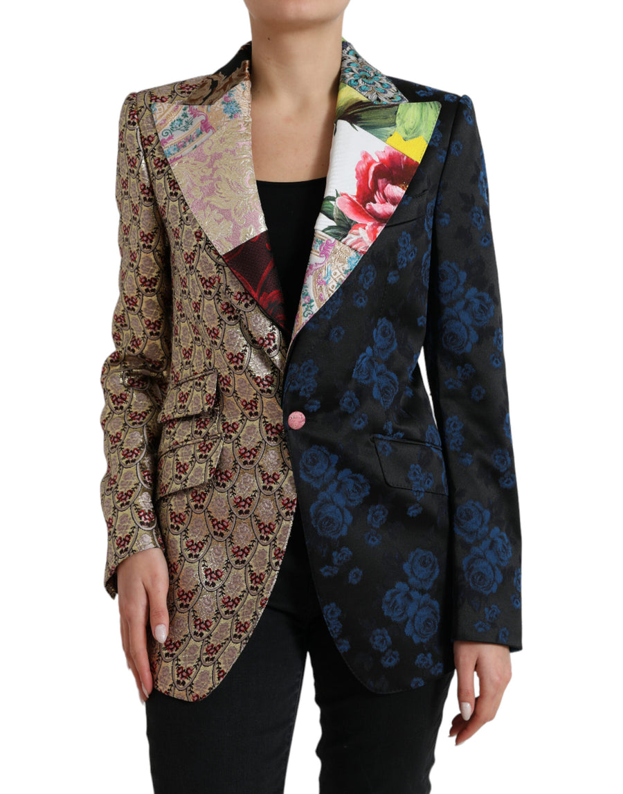 Dolce & Gabbana 60% Polyester 11% Silk 10% Cotton 9% Acetate 8% Polyester Film Fiber 2% Nylon 2% Elastane blazer in multicolor