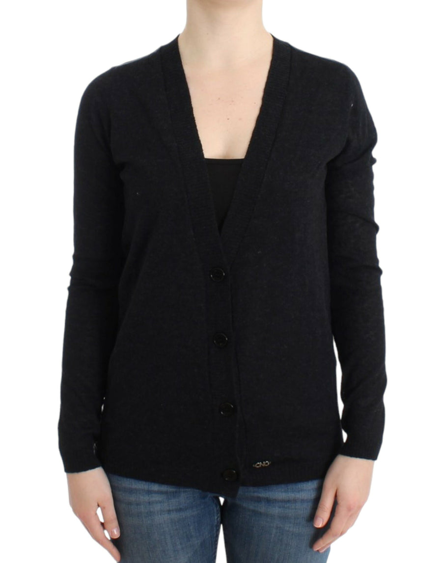 Costume National 40% Alpaca wool cardigan in gray