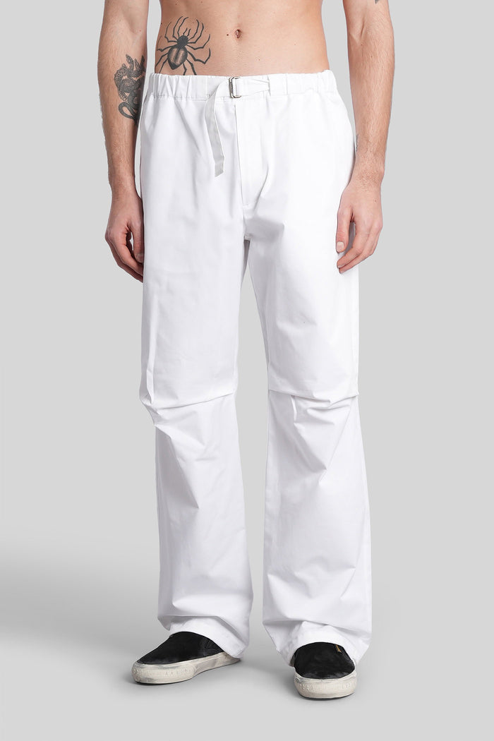 Jordan Pants White Cotton Abbigliamento