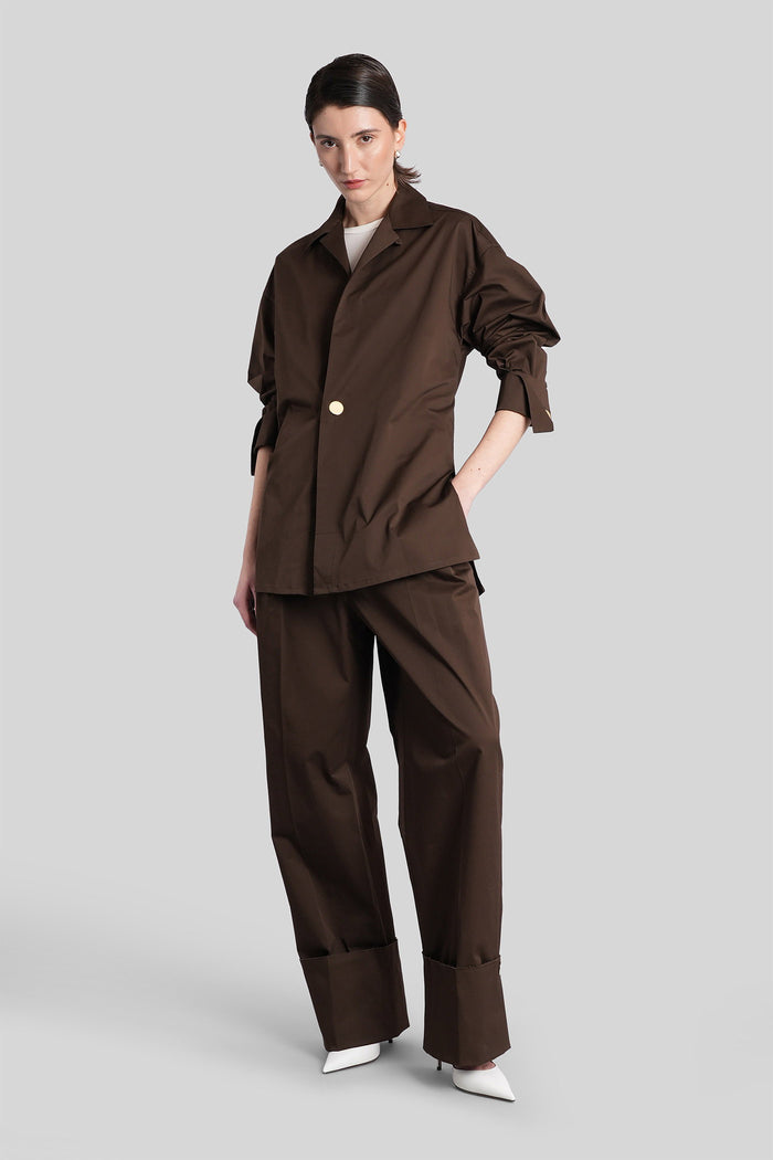 Jodie Shirt in brown cotton Abbigliamento